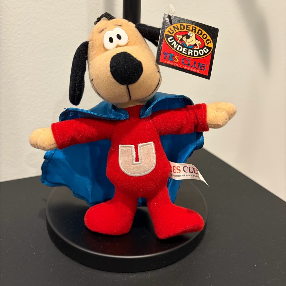 Plush Toy with Red and Blue Cape